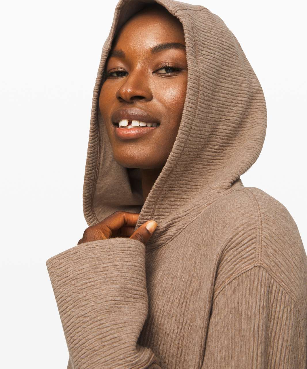 Lululemon Along the Way Full Zip Hoodie - Heathered Soft Sand