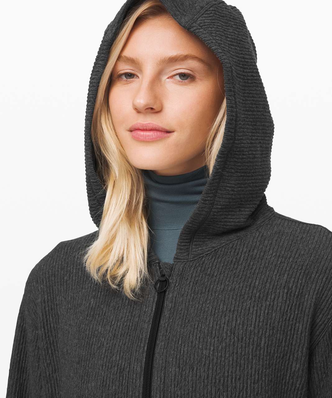 Lululemon Along the Way Full Zip Hoodie - Heathered Core Dark Grey