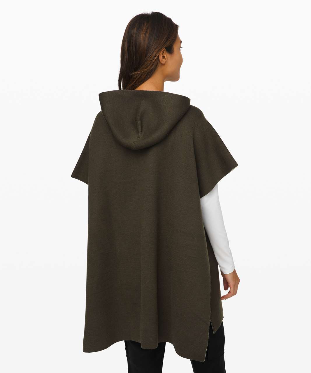 Lululemon All In A Day Hooded Poncho - Heathered Highlander / Dark Olive