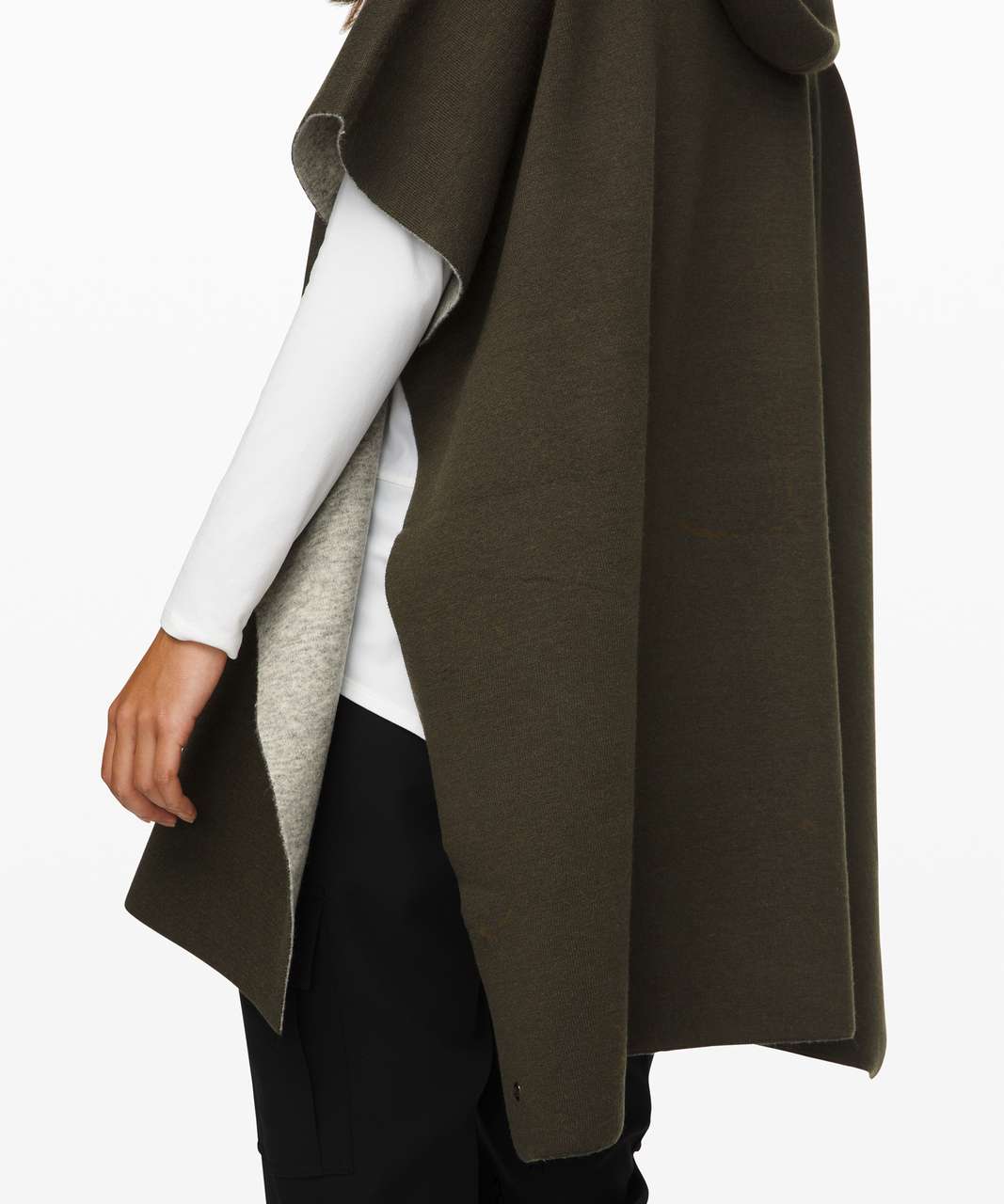 Lululemon All In A Day Hooded Poncho - Heathered Highlander / Dark Olive