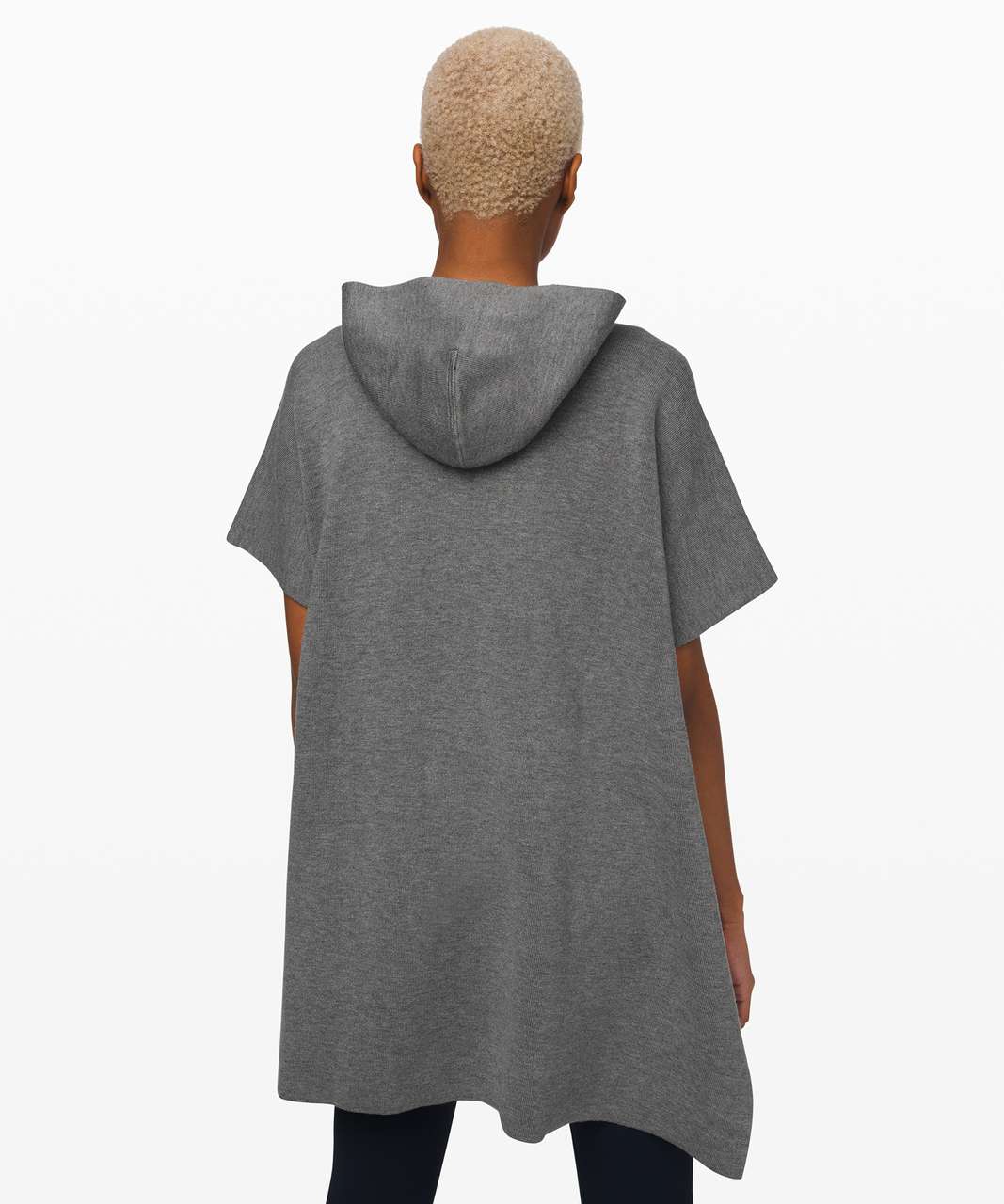 Lululemon All In A Day Hooded Poncho - Heathered Black / Heathered Core Medium Grey