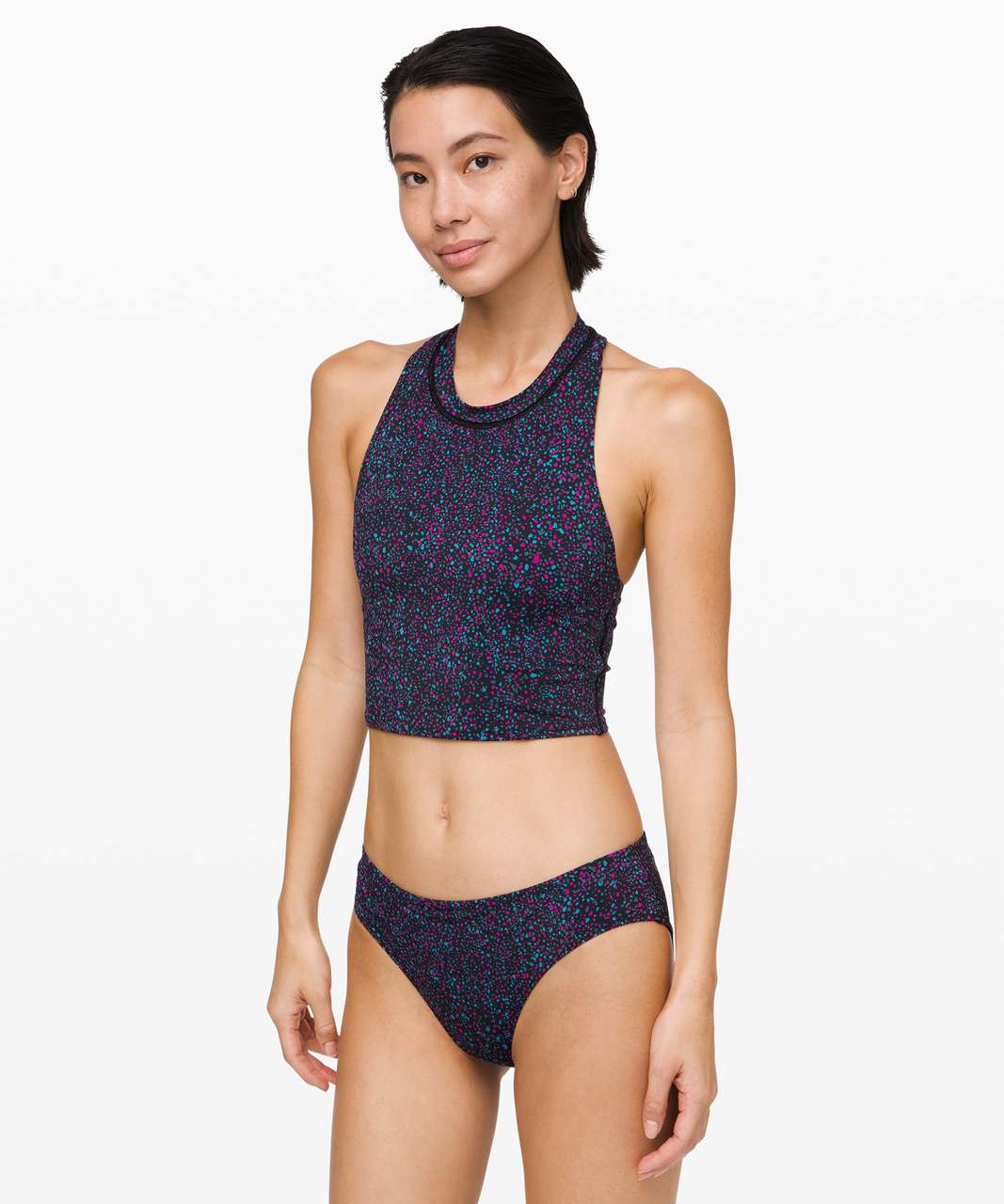 Lululemon Sunshine Ahead Swim Tank - Terrazzo Black Multi