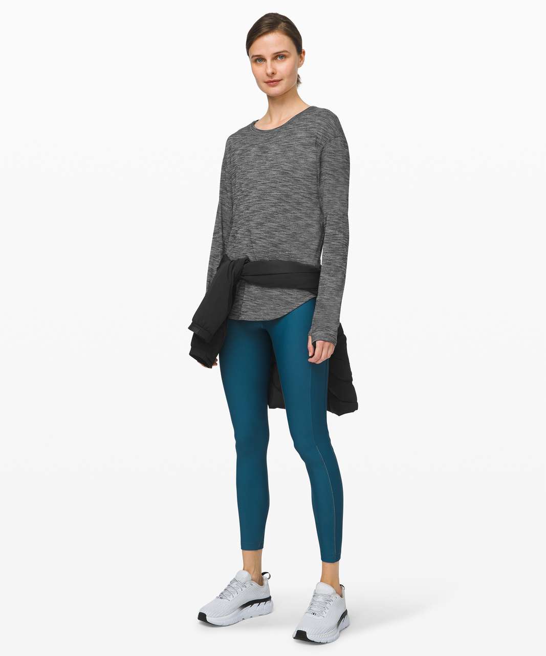 Lululemon Lost In Pace Long Sleeve - Heathered Black