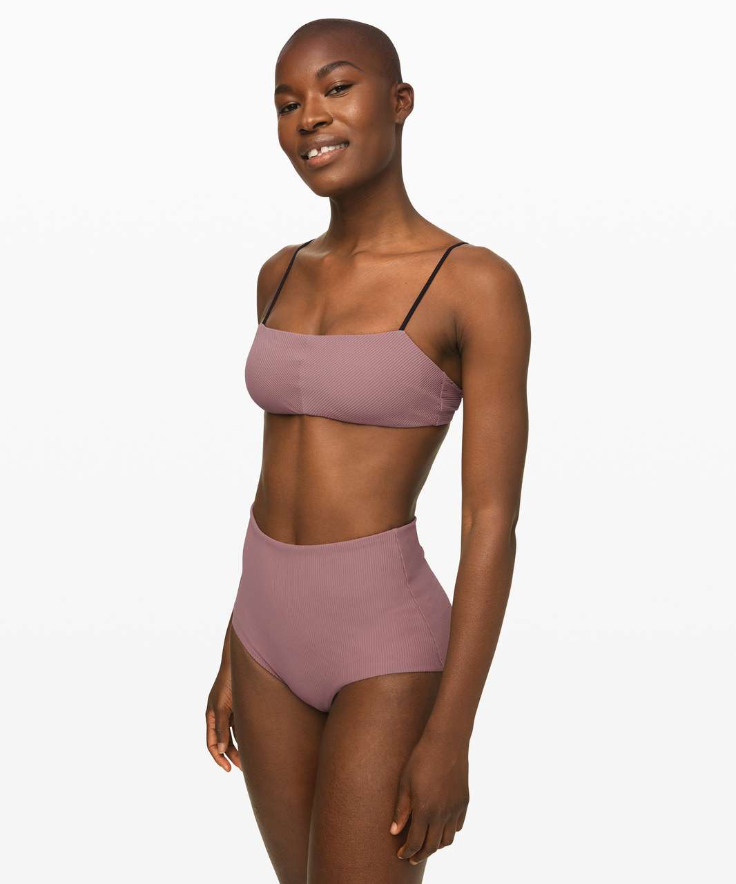 Lululemon Pool Play Bikini Top - Misty Mocha / Black