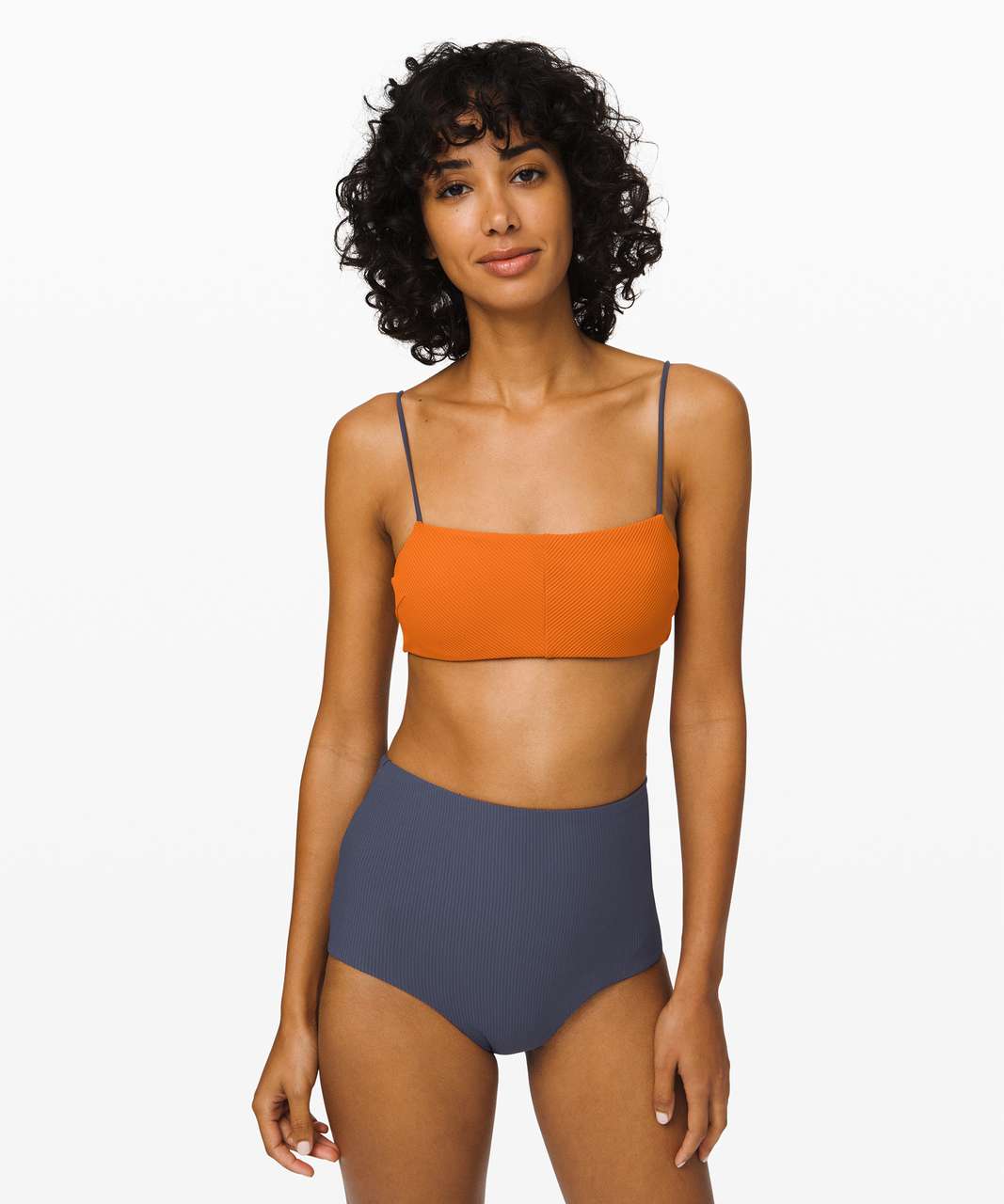 Lululemon Pool Play Bikini Top - Ochre / Stone Blue