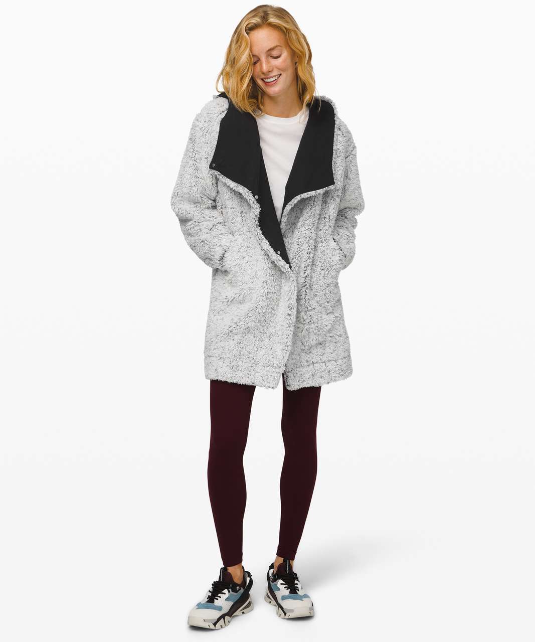 Lululemon Warmth Restore Sherpa Wrap - Heathered White