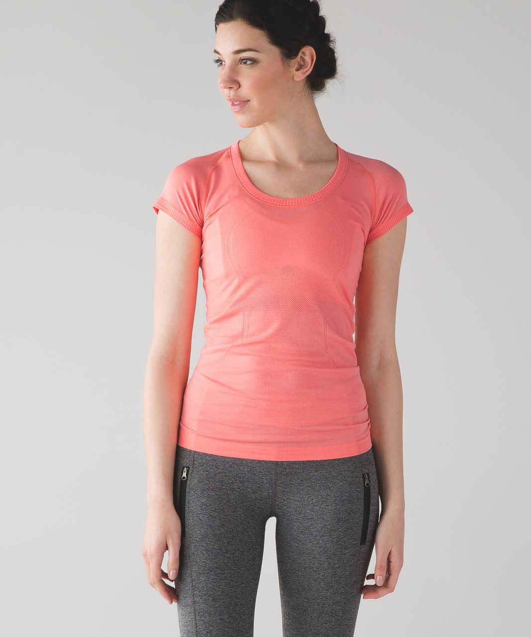 Lululemon Swiftly Tech Short Sleeve Scoop - Heathered Grapefruit