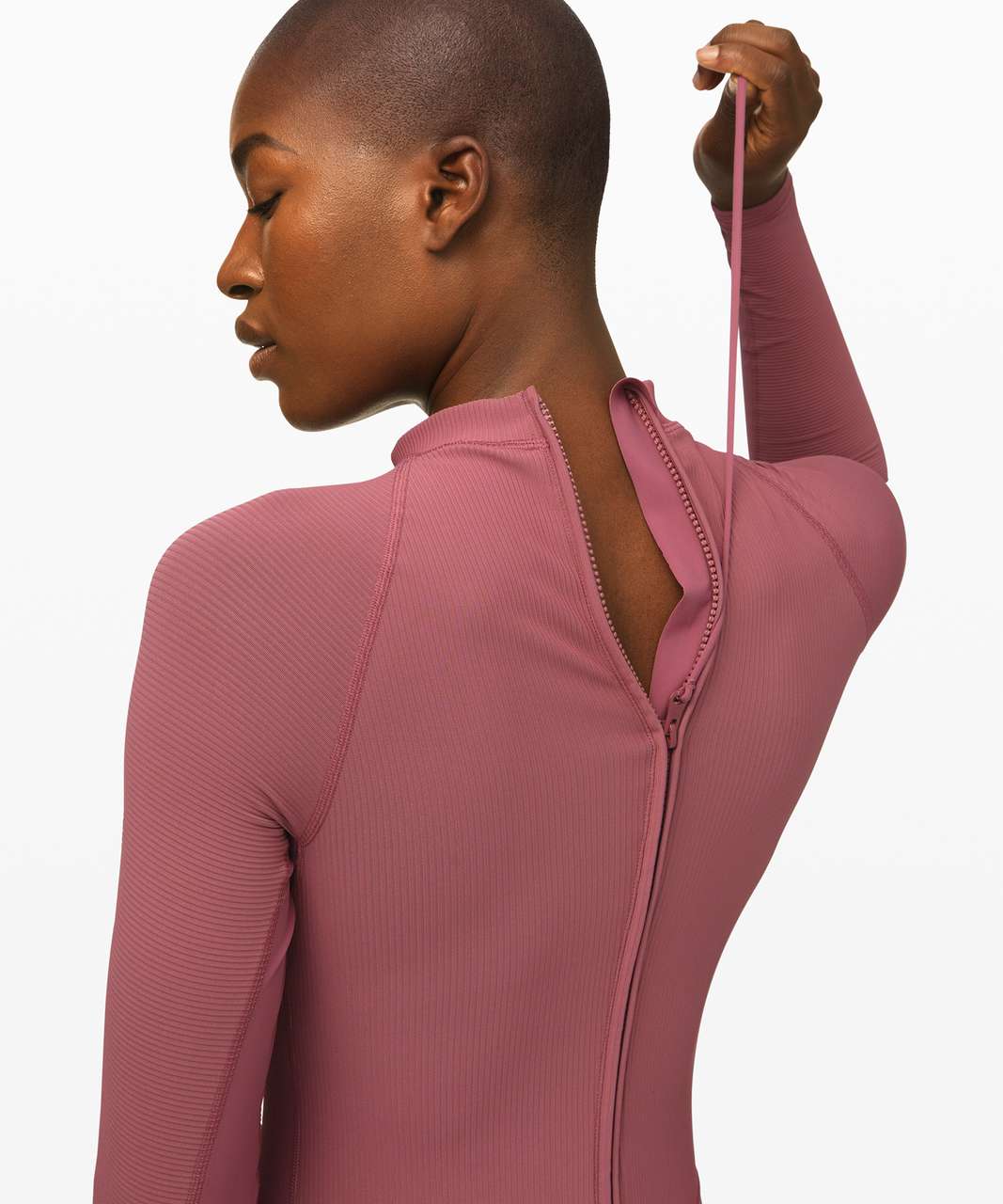 Lululemon Wade the Waters Long Sleeve One-Piece - Moss Rose Lululemon Wade the Waters Long Sleeve One-Piece - Moss Rose
