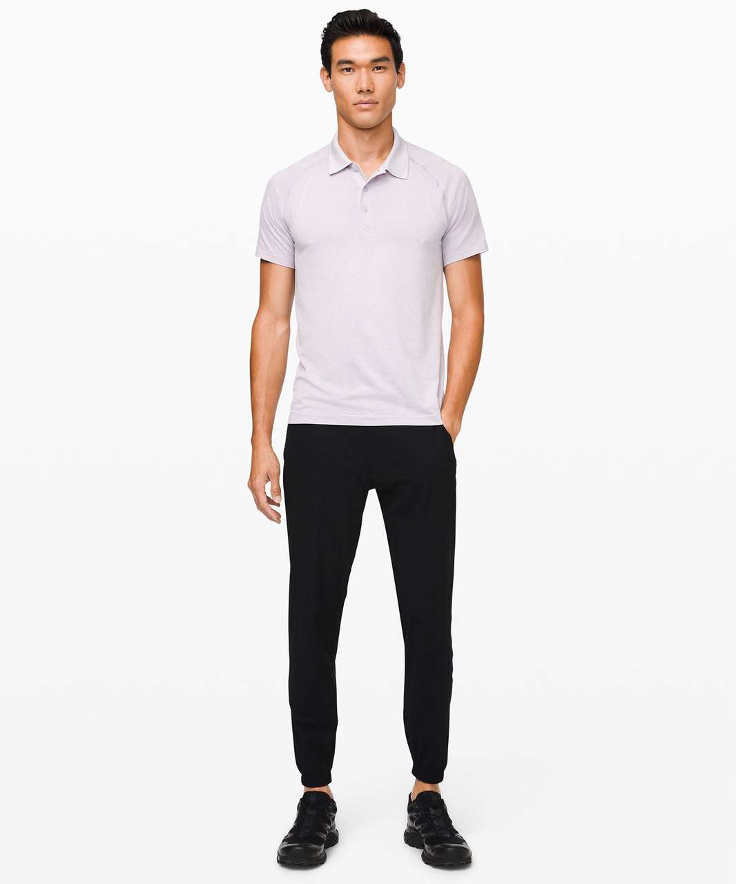 Lululemon Metal Vent Tech Polo 2.0 - Faint Lavender / White