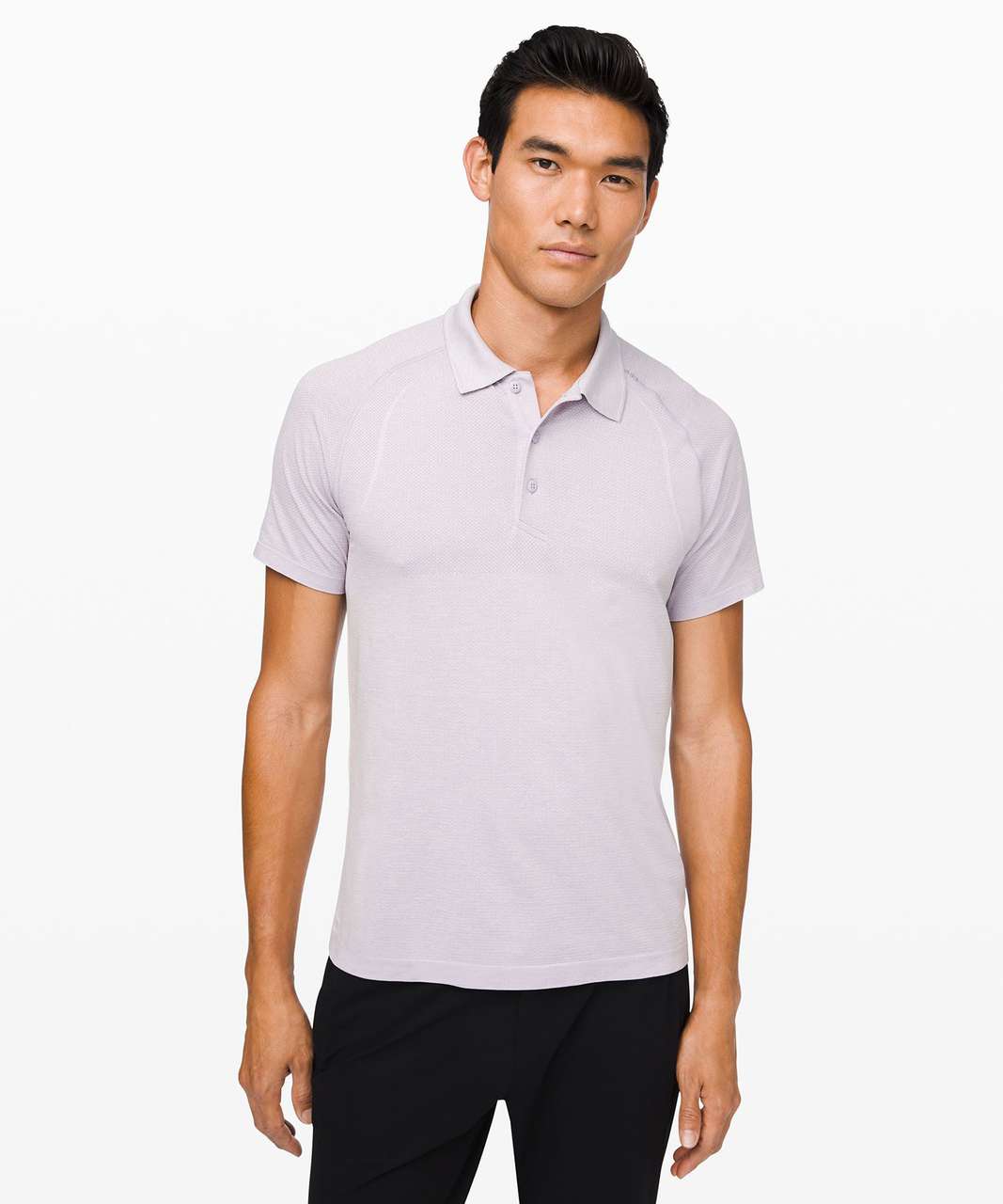 Lululemon Metal Vent Tech Polo 2.0 - Faint Lavender / White