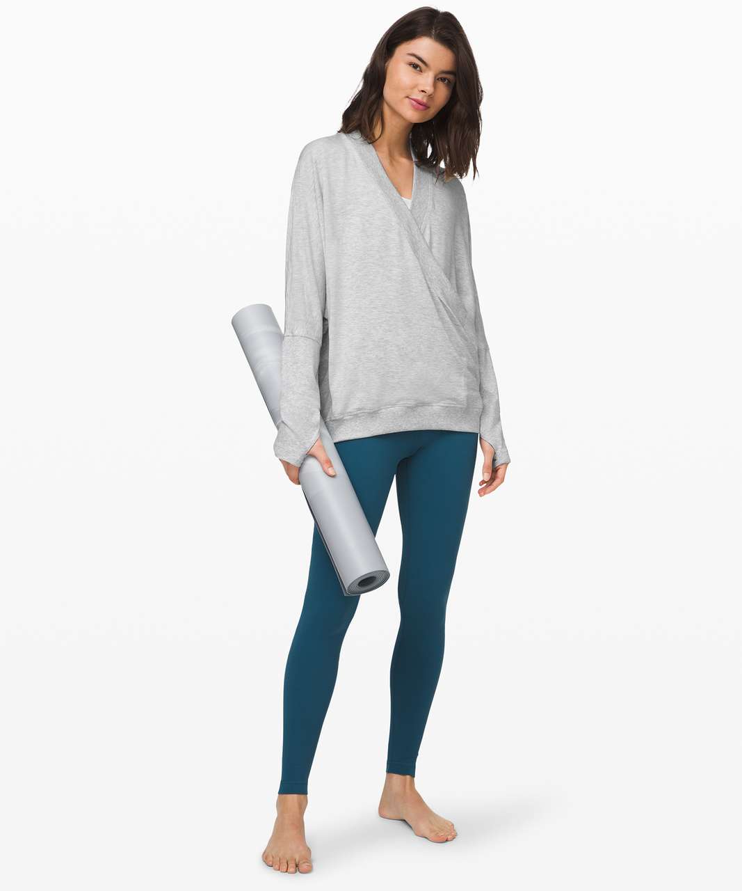 Lululemon Seek Stillness Pullover - Heathered Core Ultra Light Grey