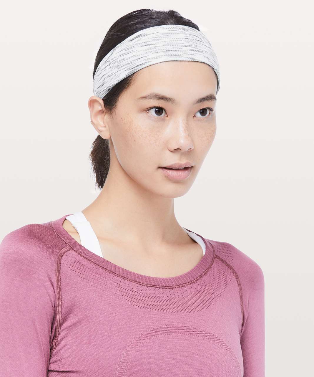 Lululemon Fringe Fighter Headband - Tiger Space Dye Black White