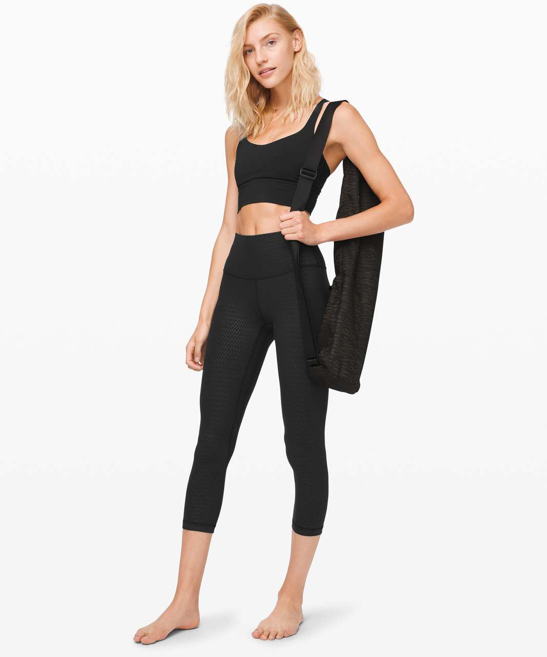 Lululemon Align Crop *21 - Diverge Emboss Black - lulu fanatics