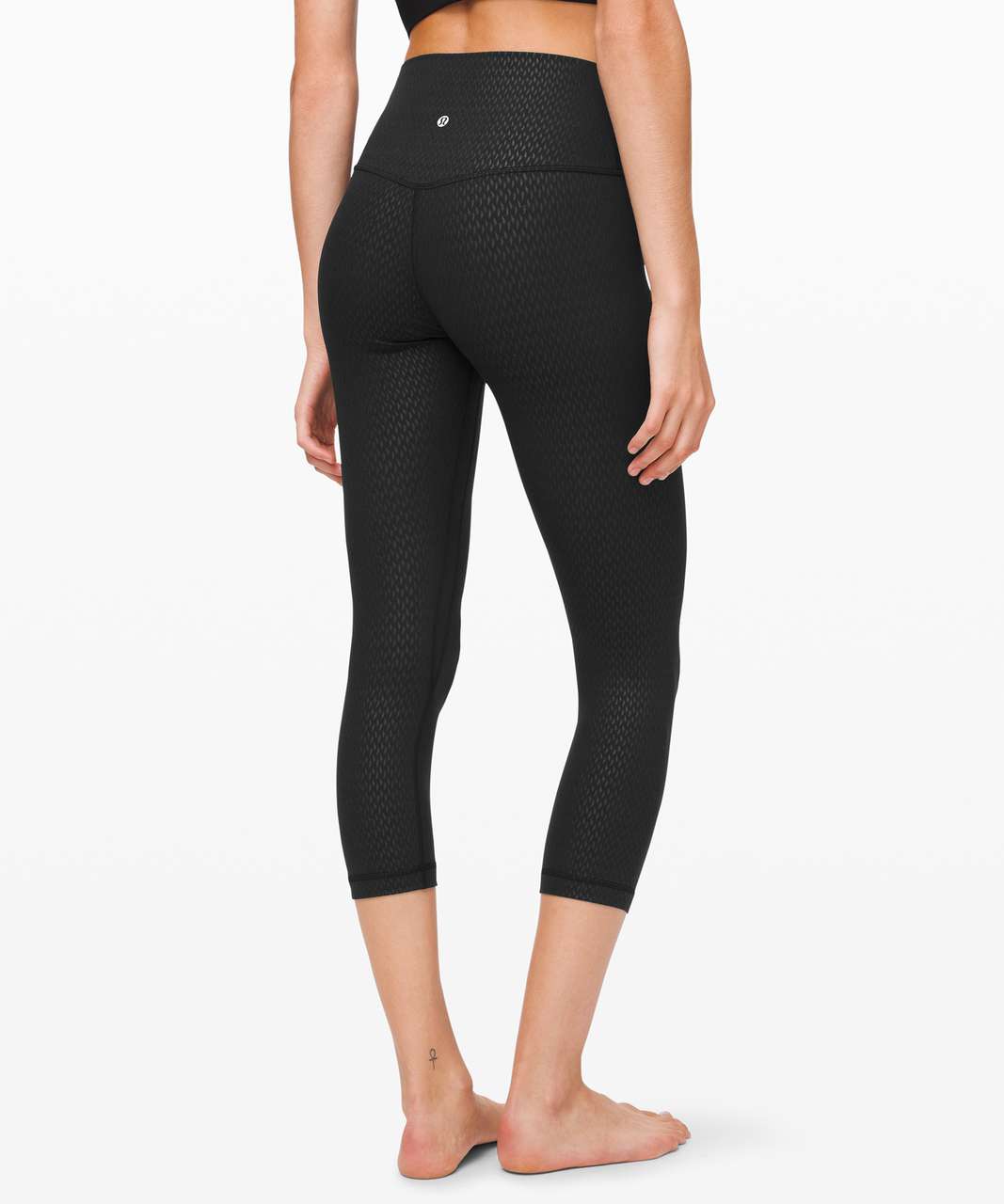 Lululemon Align Crop *21 - Diverge Emboss Black - lulu fanatics