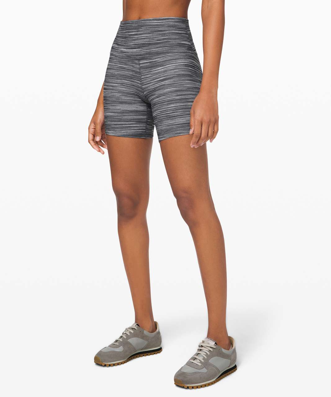 Lululemon Align Short *6" - Mini Space Dye Herringbone Heathered Black White / Black