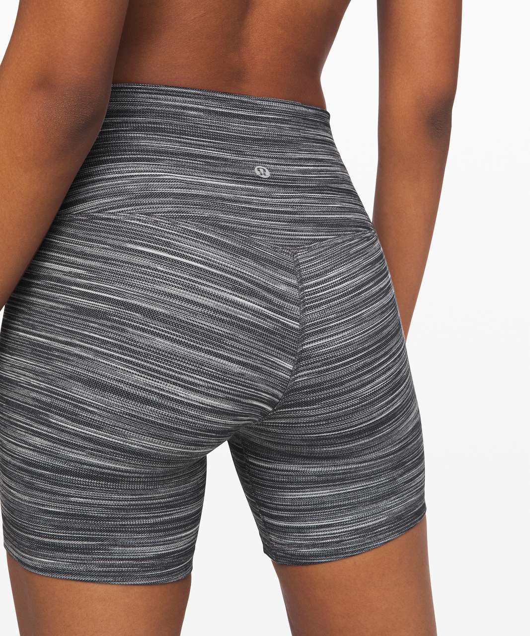 Lululemon Align Short *6" - Mini Space Dye Herringbone Heathered Black White / Black