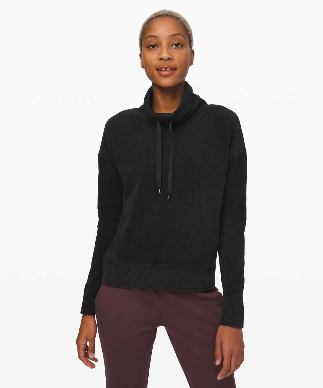 Lululemon Catch A Moment Zip Hoodie - Heathered Core Black - lulu fanatics