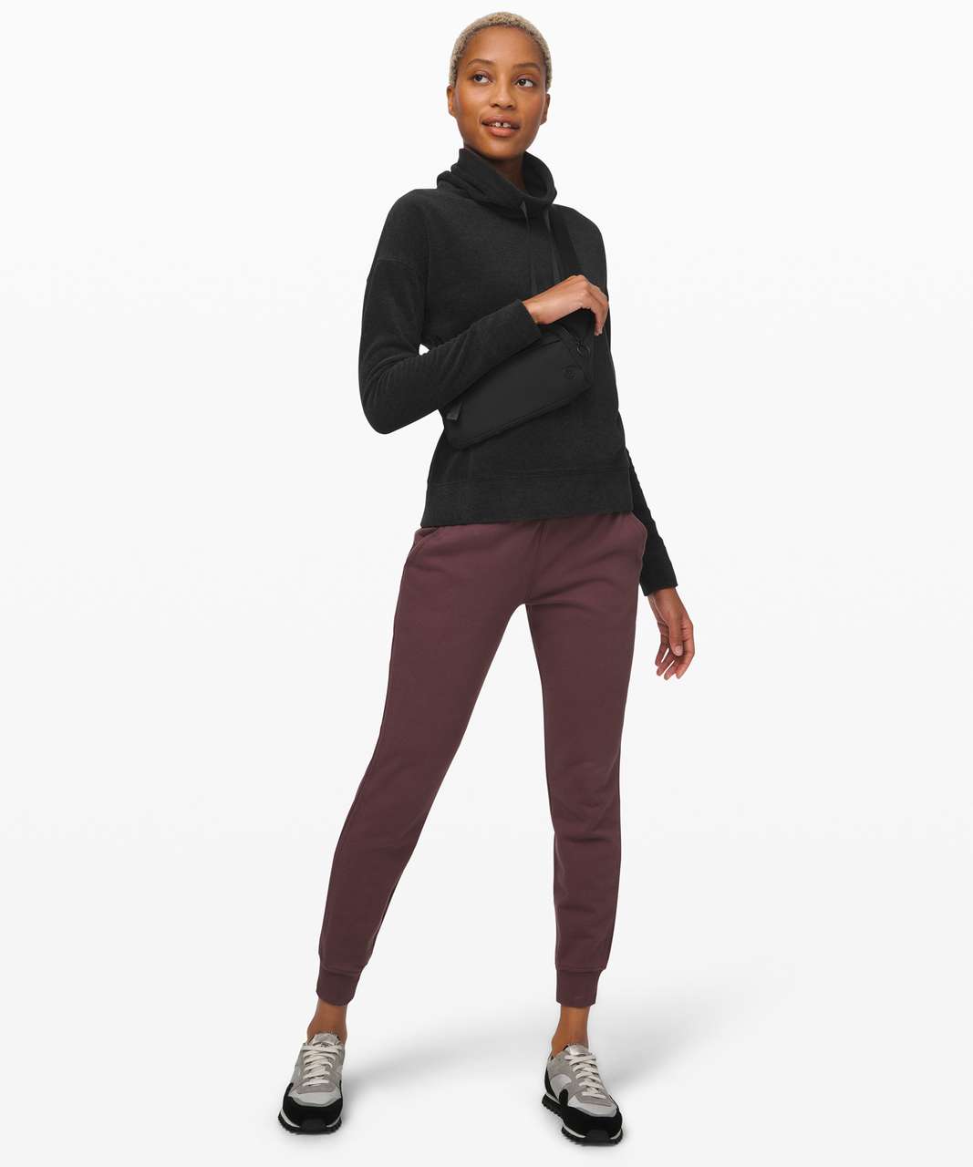 Lululemon Fleece & Thank You Pullover - Heathered Black / Black - lulu  fanatics