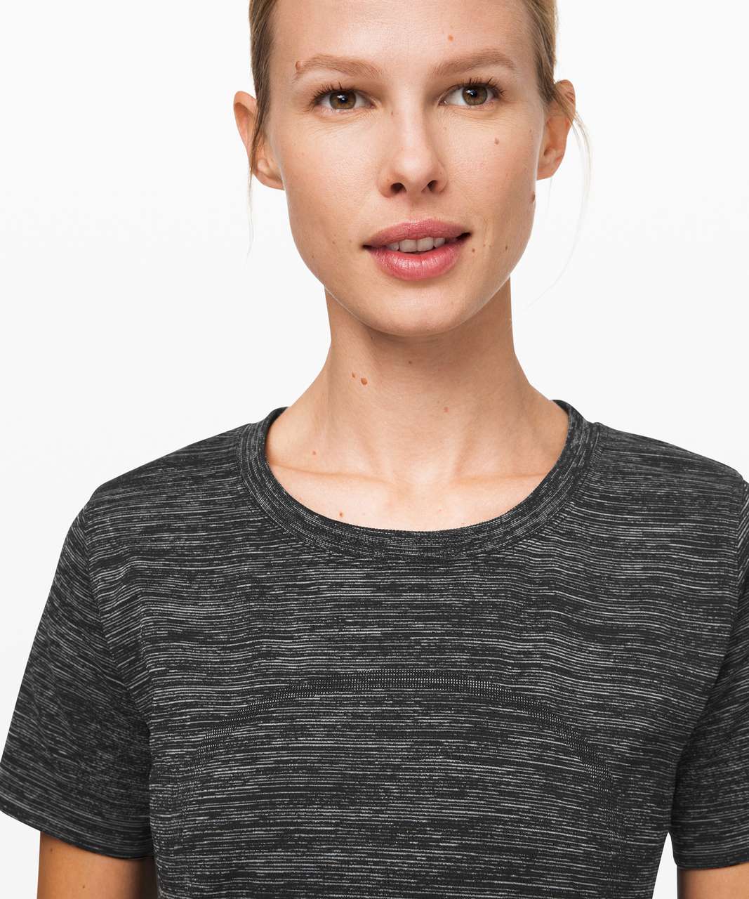 Lululemon Swiftly Relaxed Short Sleeve - Black / White / Black - lulu ...