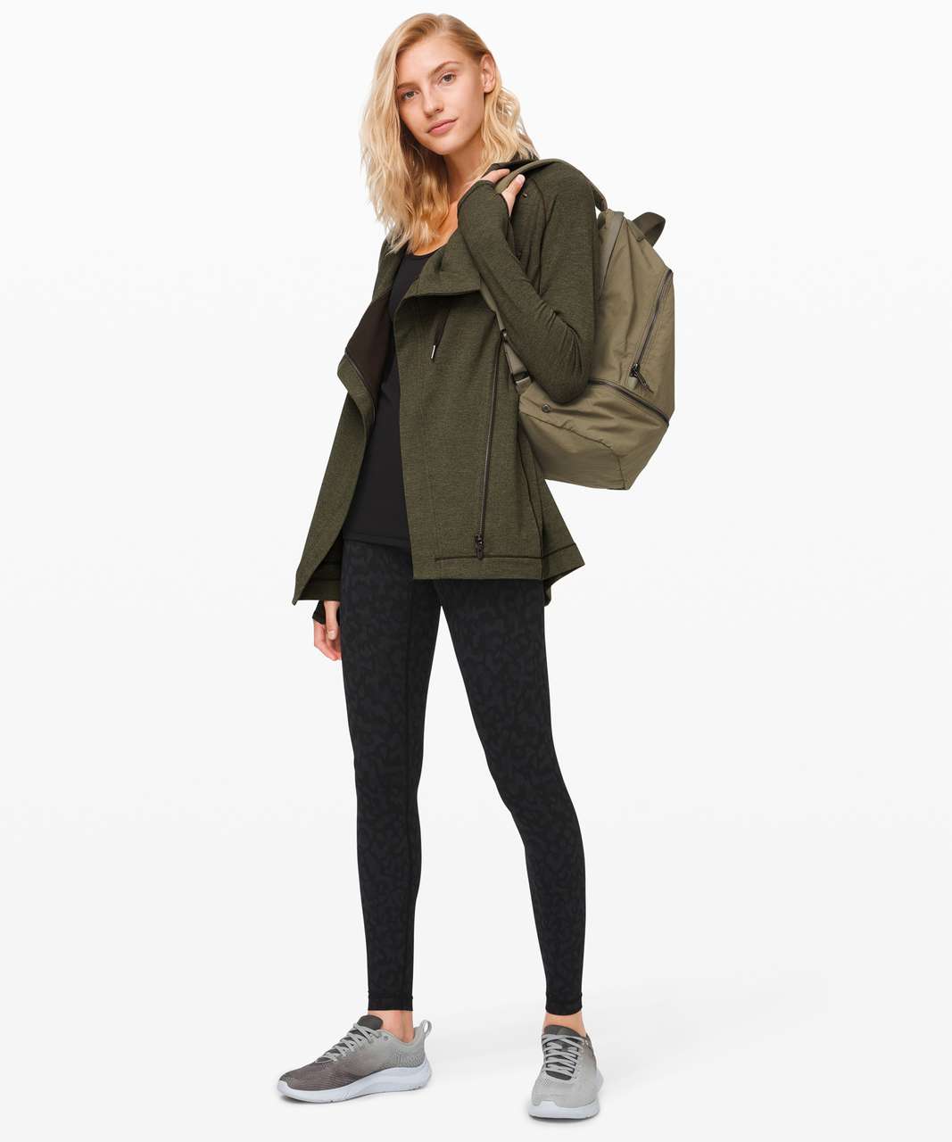 Lululemon Coast Easy Wrap - Heathered Dark Olive