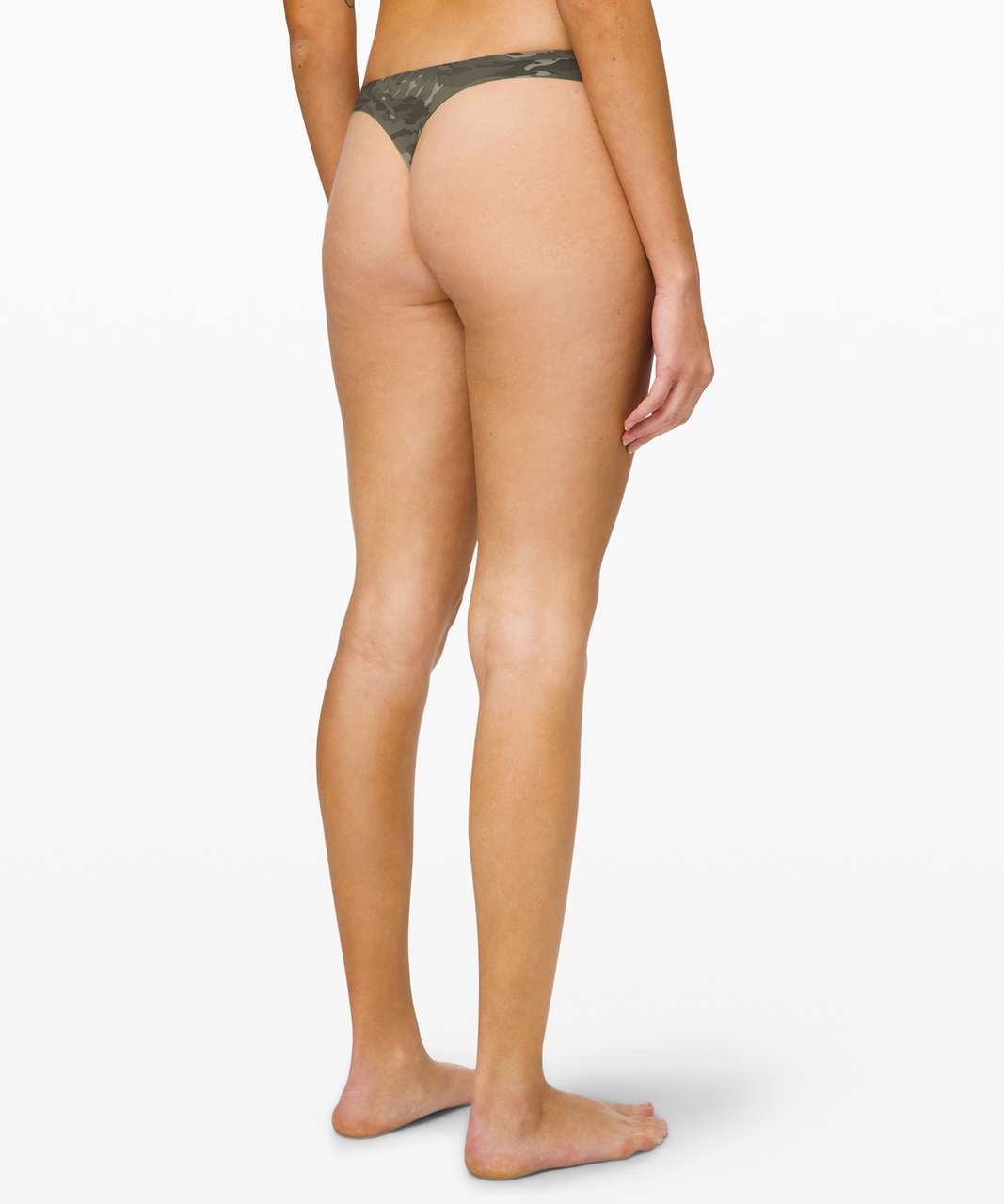 Lululemon Namastay Put Thong II - Evergreen Camo Green Multi