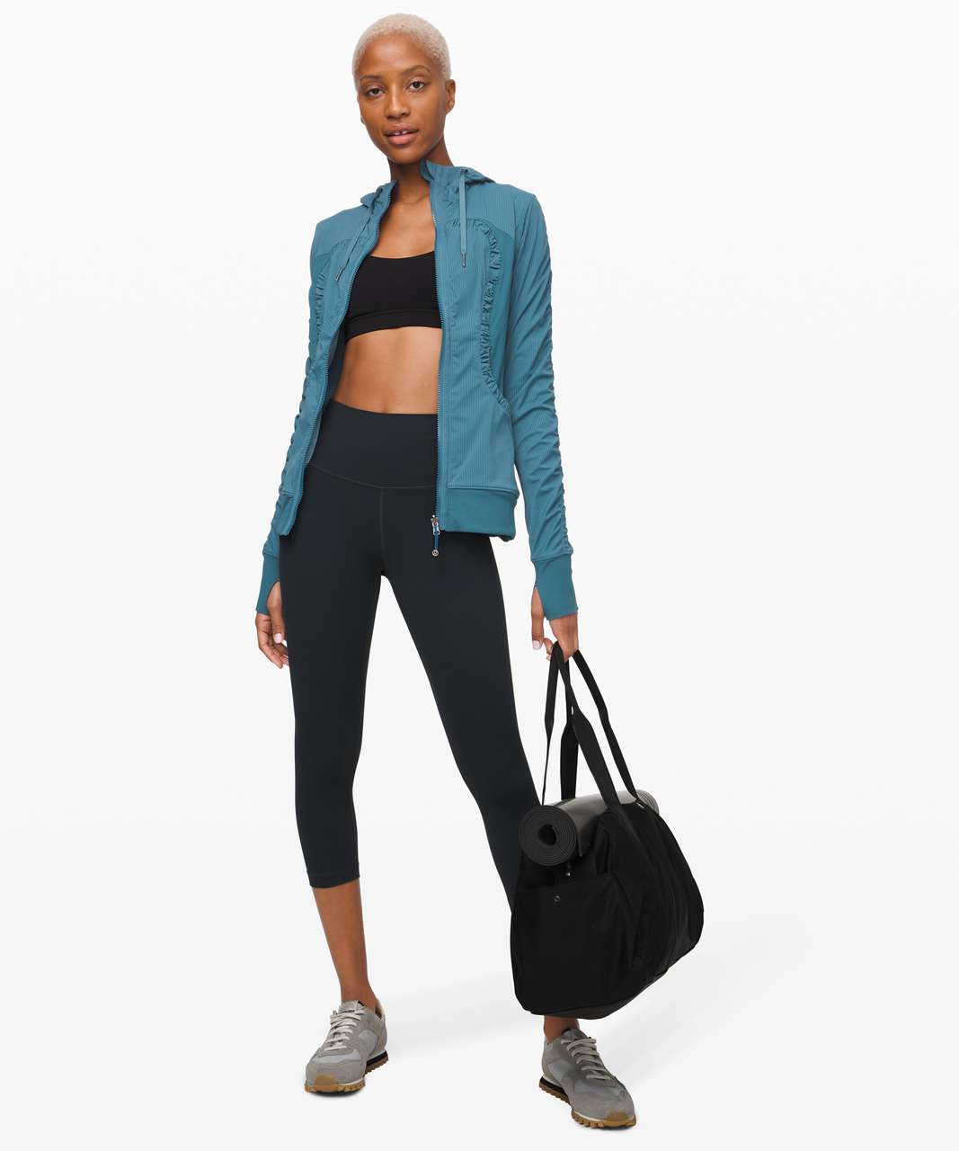 Lululemon Dance Studio Jacket III - Petrol Blue / Heathered Petrol Blue