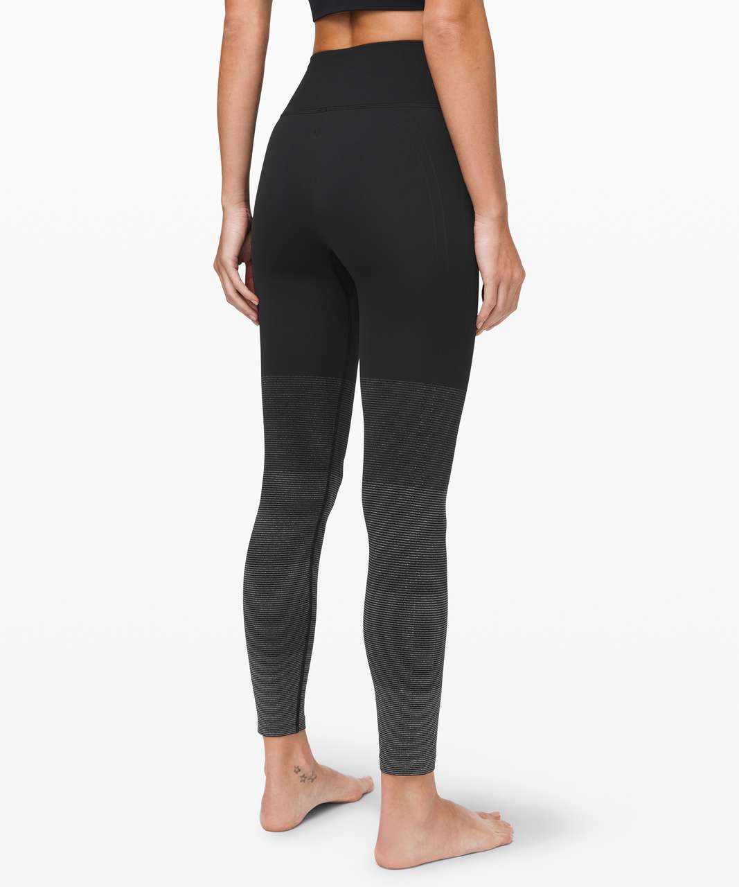 Lululemon Ebb to Street Tight *Shine - Black / Silver