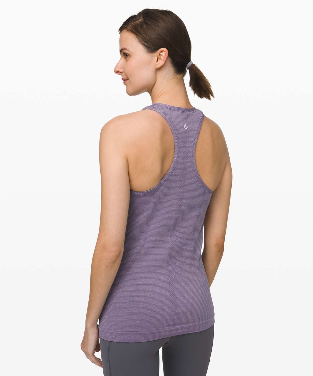 Lululemon Swiftly Speed Racerback *Shine - Purple Quartz / White / Silver