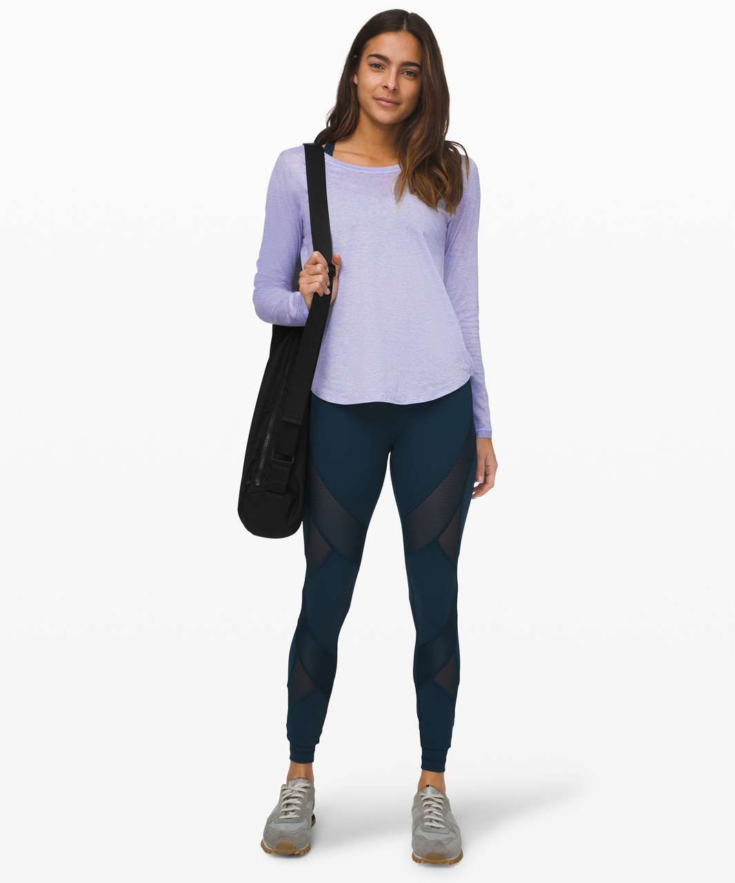 Lululemon Wild Twist Long Sleeve - Heathered Lavender Dusk - lulu fanatics