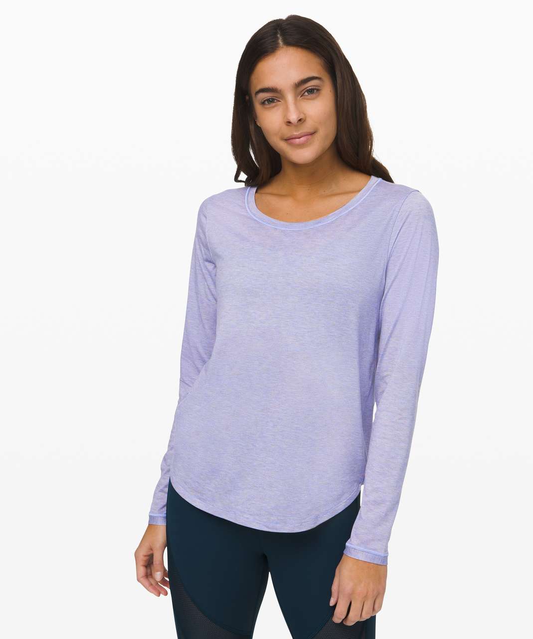 Lululemon Wild Twist Long Sleeve - Heathered Lavender Dusk