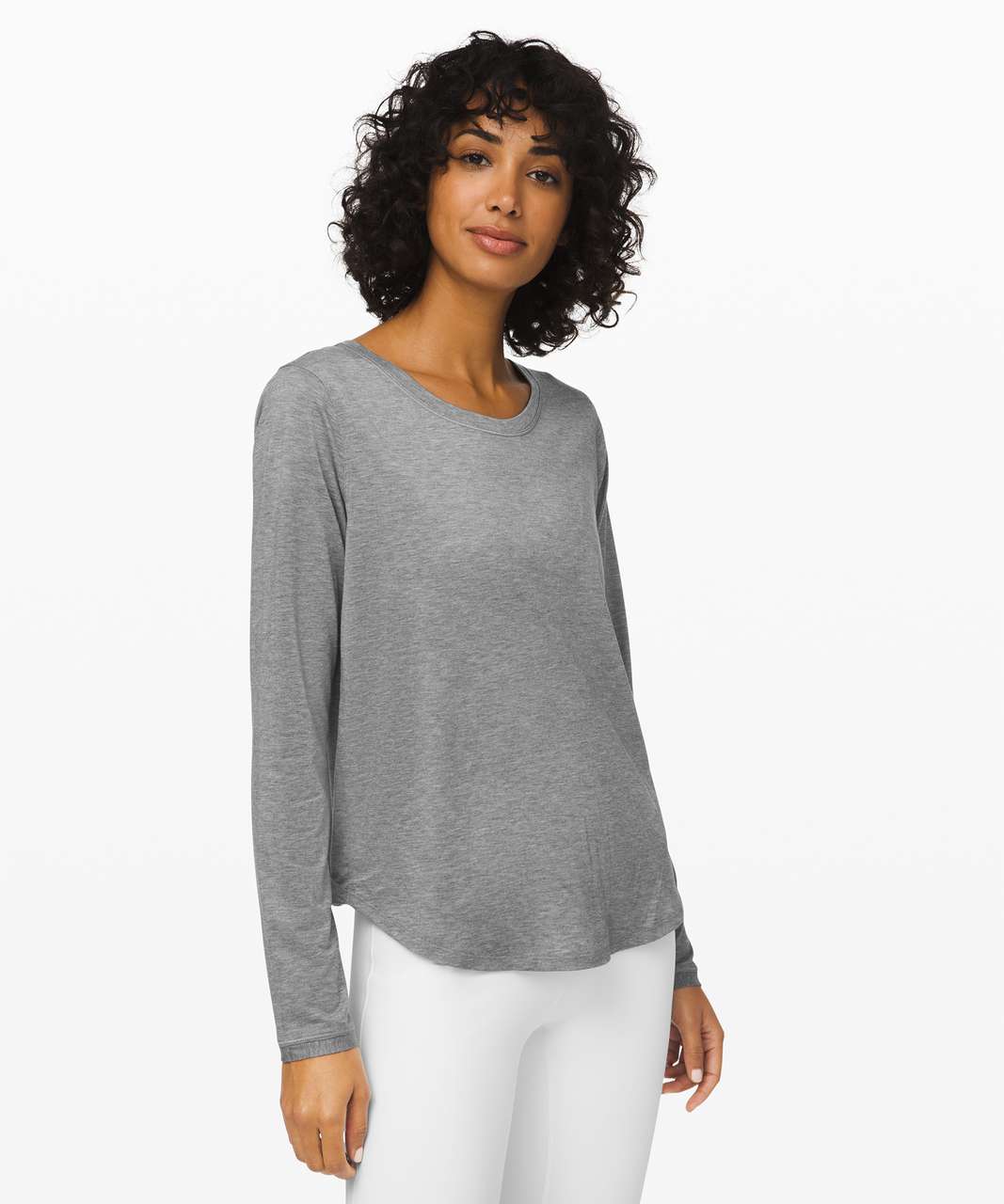 Lululemon Wild Twist Long Sleeve Heathered Core Medium Grey