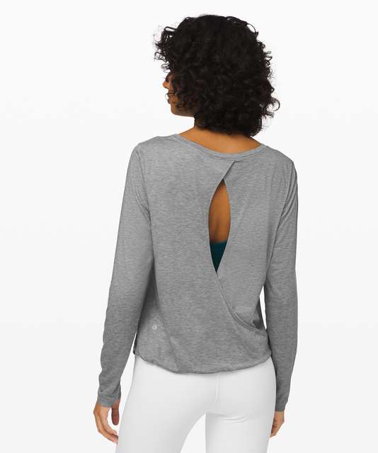 Lululemon Twist Back Tee - Heathered Core Medium Grey - lulu fanatics