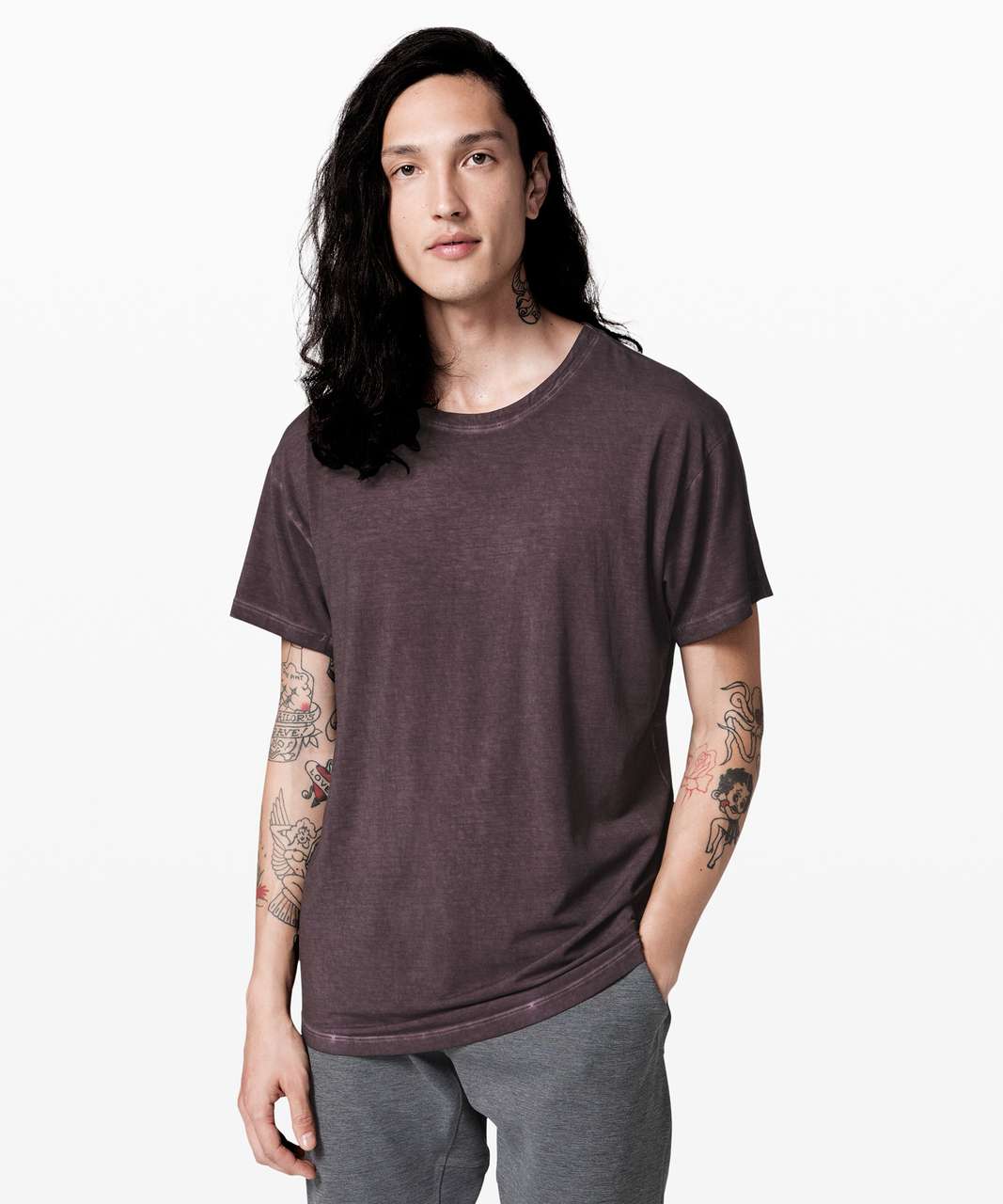 Lululemon Ashta Short Sleeve Tee *lululemon lab - Black Cherry Sun Wash