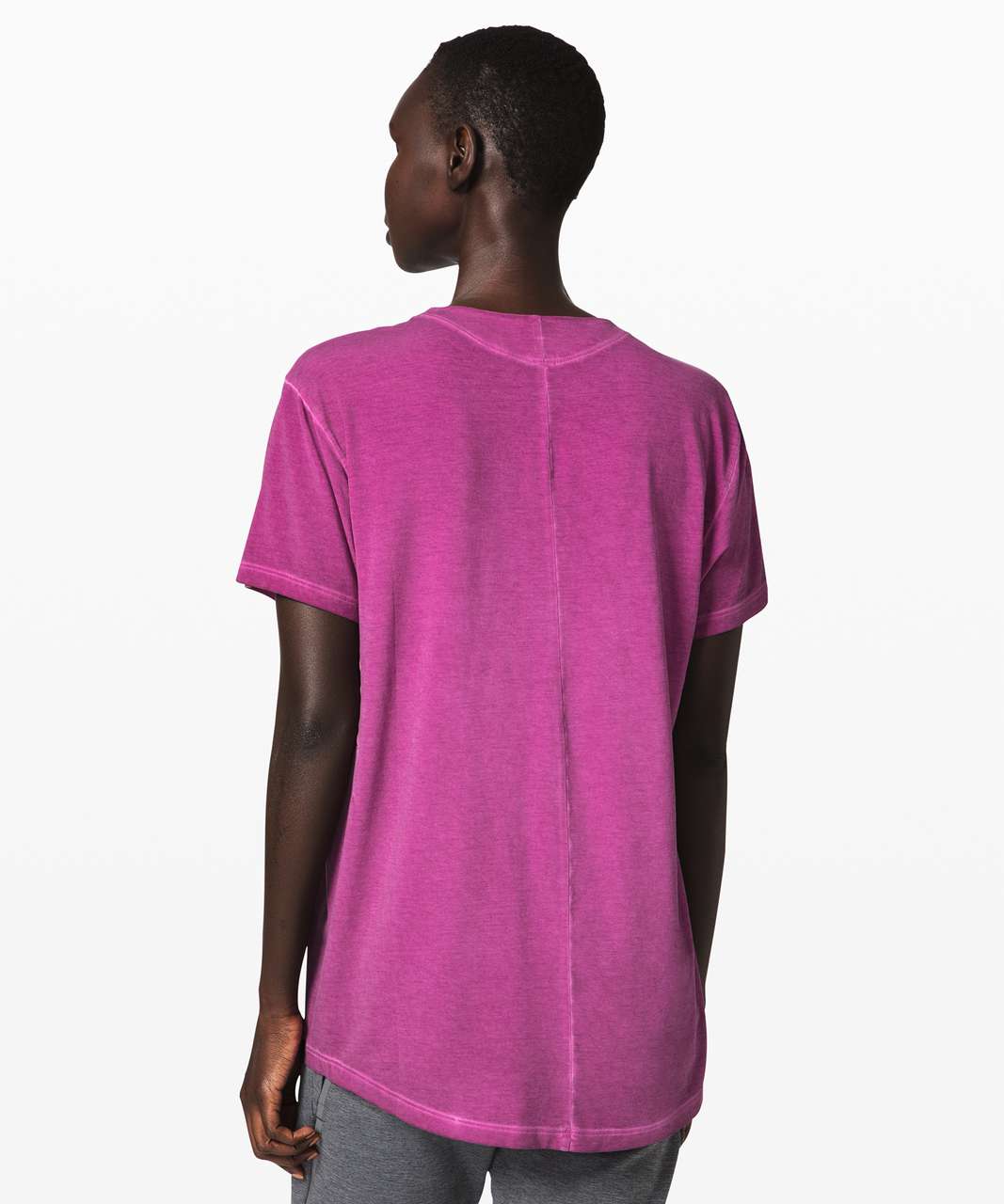 Lululemon Ashta Short Sleeve Tee *lululemon lab - Deep Fuschia Sun Wash