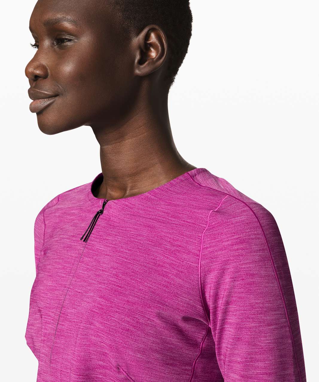 Lululemon Reykur Long Sleeve *lululemon lab - Heathered Deep Fuschia