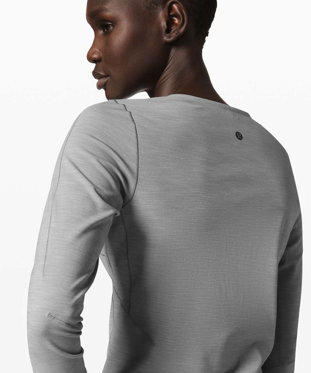 Lululemon Reykur Long Sleeve *lululemon lab - Heathered Core Medium Grey -  lulu fanatics