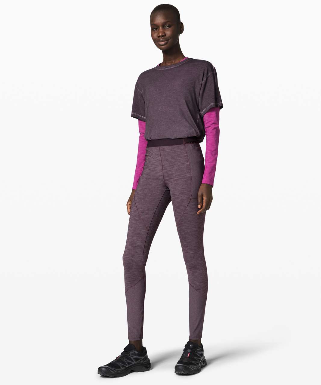 Lululemon Esker Tight *lululemon lab - Heathered Black Cherry