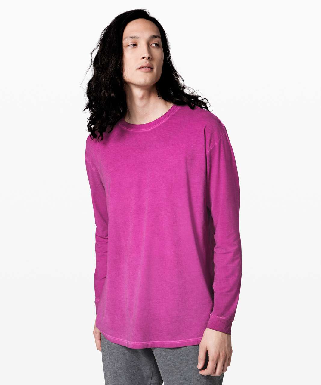 Lululemon Ashta Long Sleeve Tee *lululemon lab - Deep Fuschia Sun Wash