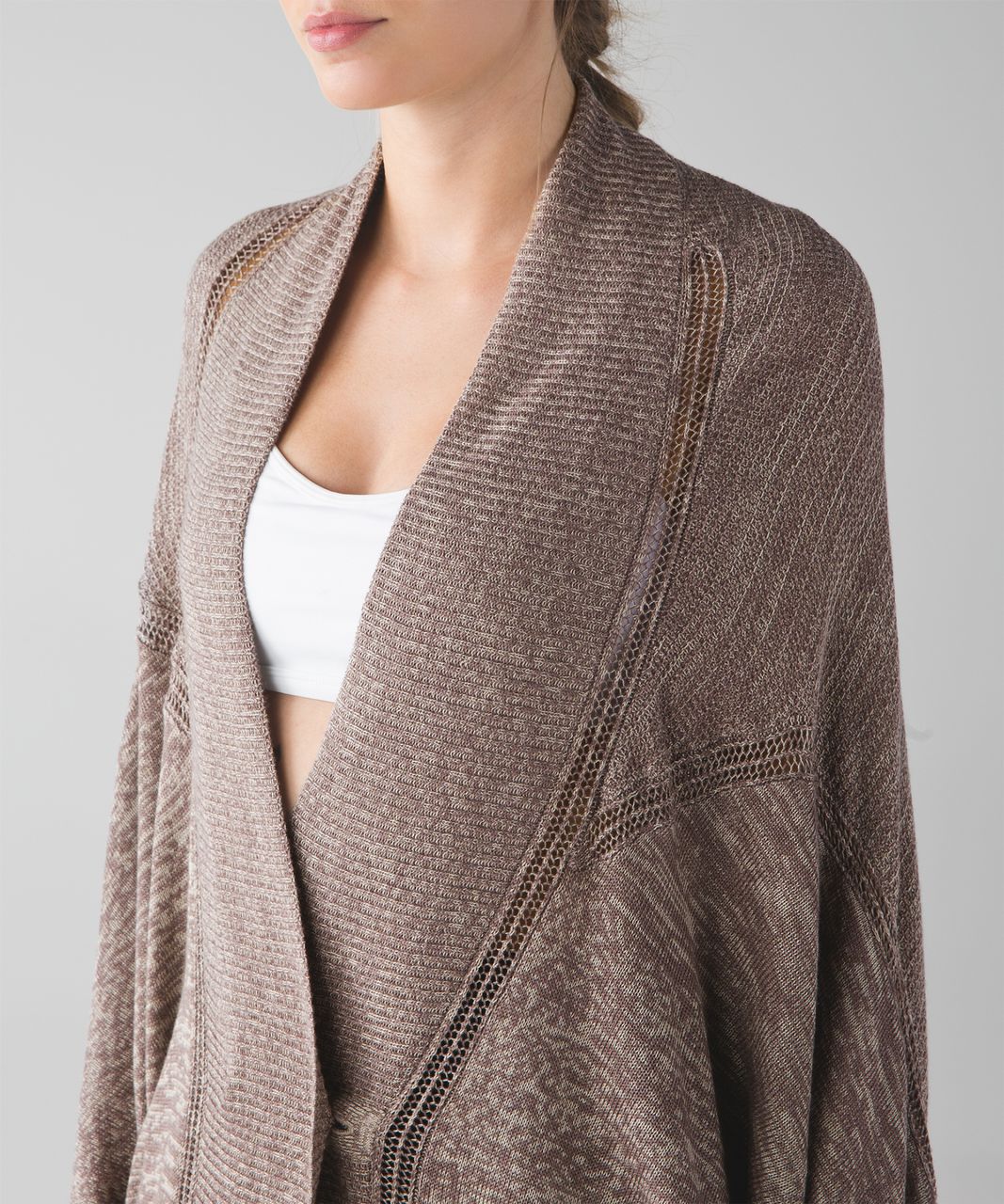 lululemon athletica, Sweaters, Lululemon Breeze Easy Wrap Heathered Cool  Cocoa Cashew Cardigan Sweater Cashmere