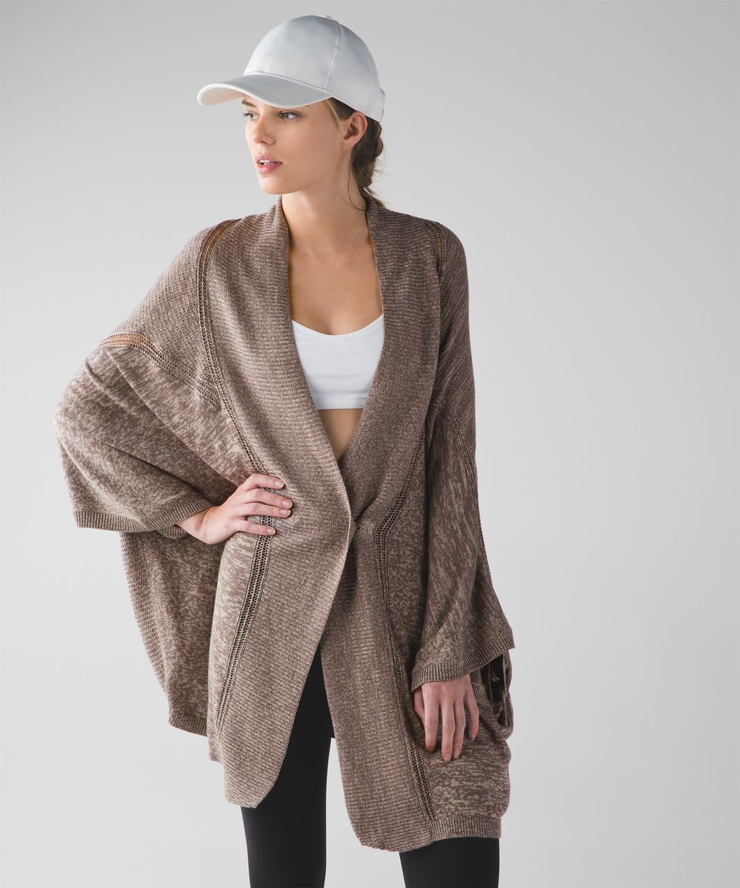 Lululemon Breeze Easy Wrap - Heathered Cool Cocoa / Heathered Cashew