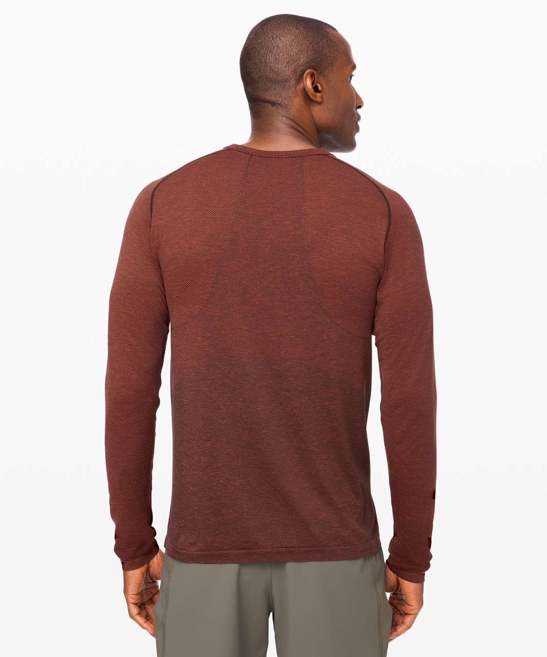 Lululemon Metal Vent Tech Long Sleeve Henley 2.0 - Magma / Sequoia