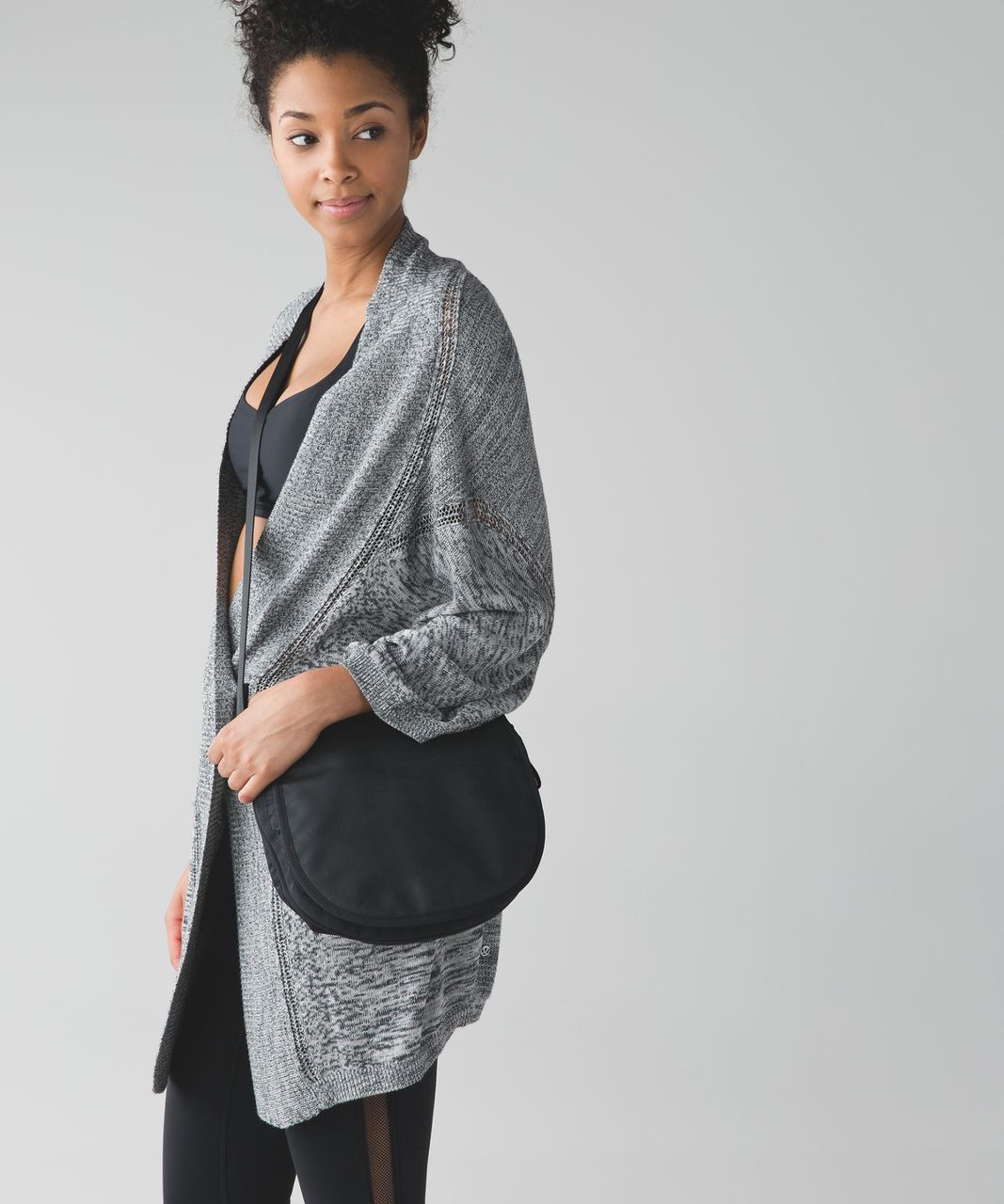 Lululemon Breeze Easy Wrap - Heathered Light Grey / Heathered Deep Coal