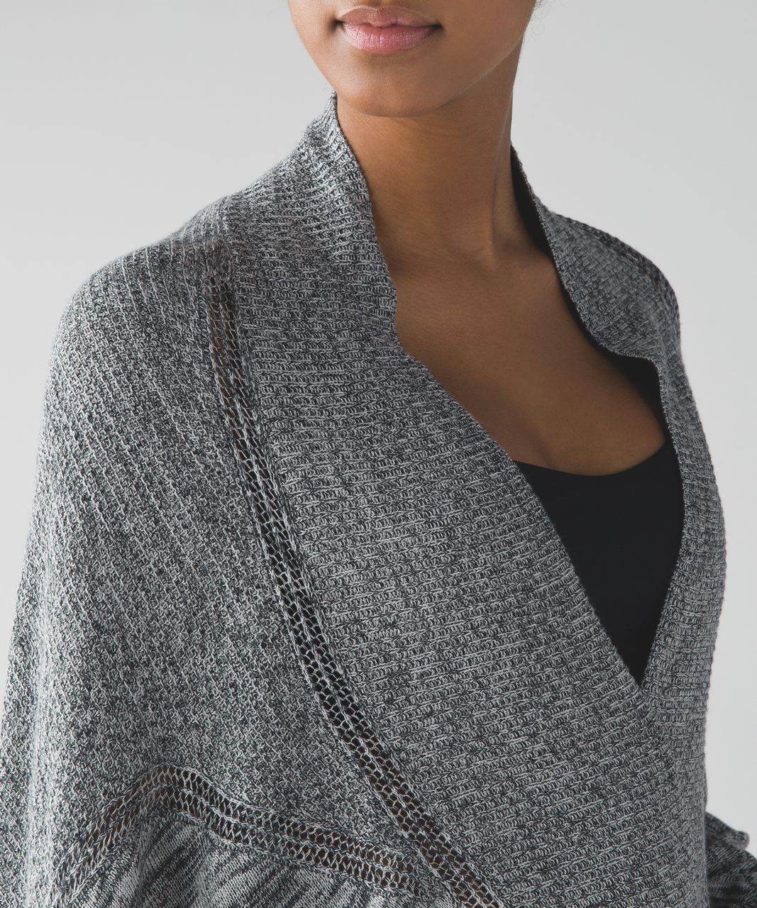 Lululemon Breeze Easy Wrap - Heathered Light Grey / Heathered Deep Coal