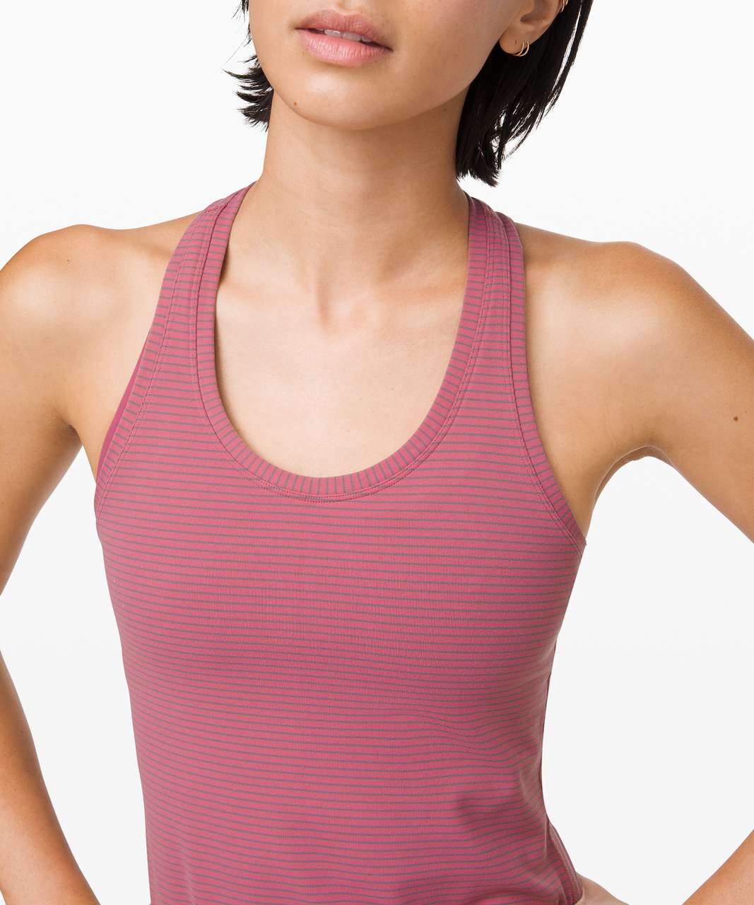 Lululemon Cool Racerback - Hype Stripe Moss Rose