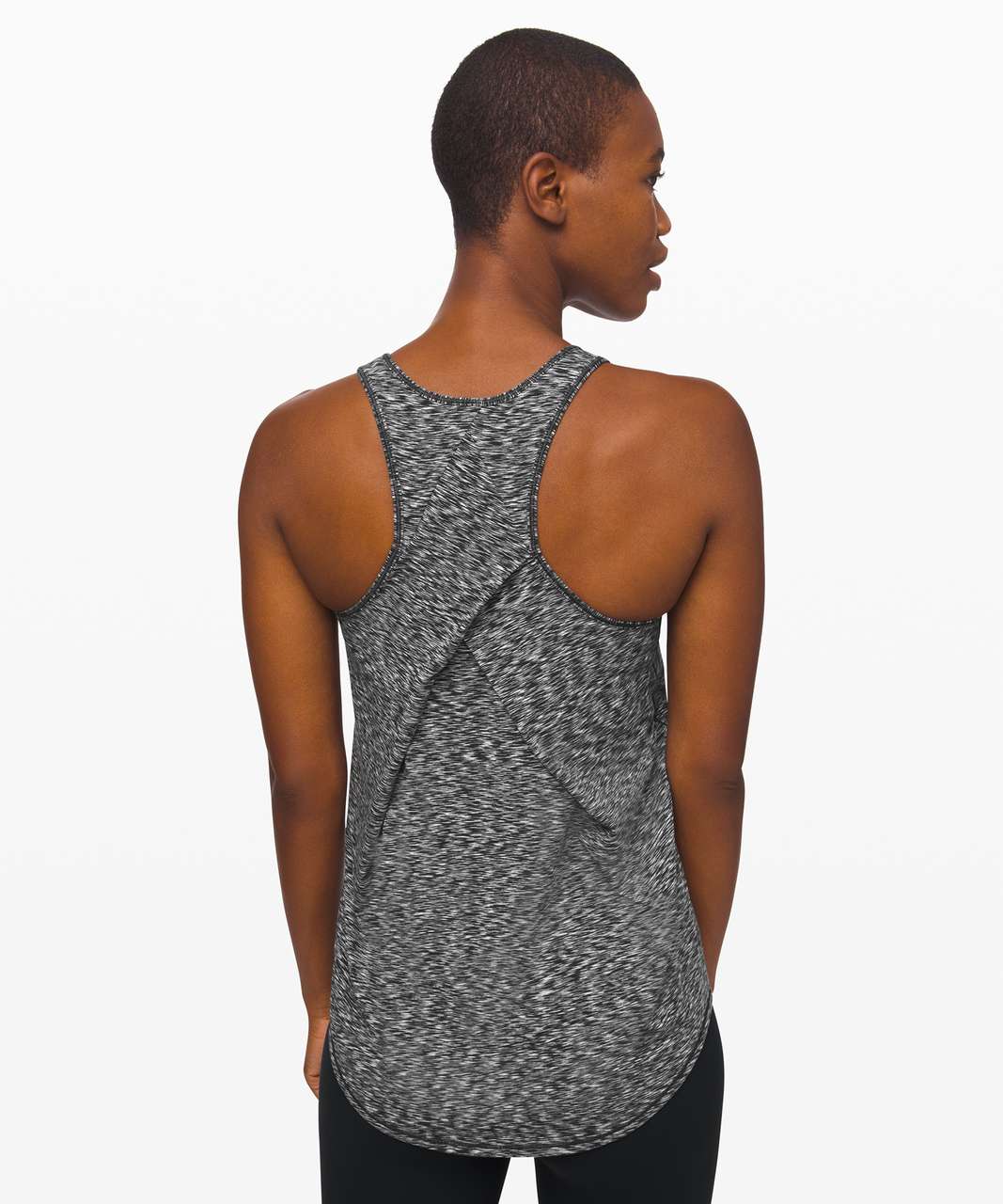 Lululemon Essential Tank *Pleated - Spaced Out Space Dye Black White