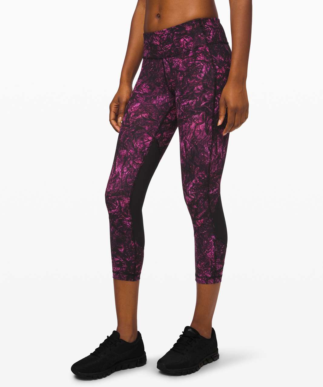 Lululemon Pace Rival Crop *22" - Undercurrent Grapealicious Multi / Black