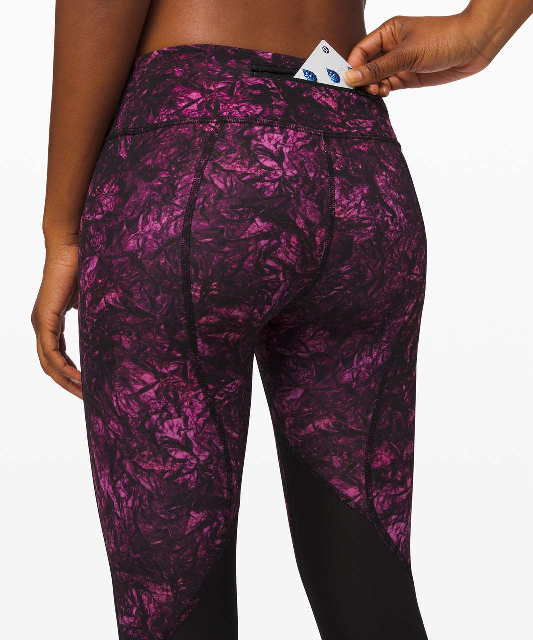 Lululemon Pace Rival Crop *22" - Undercurrent Grapealicious Multi / Black