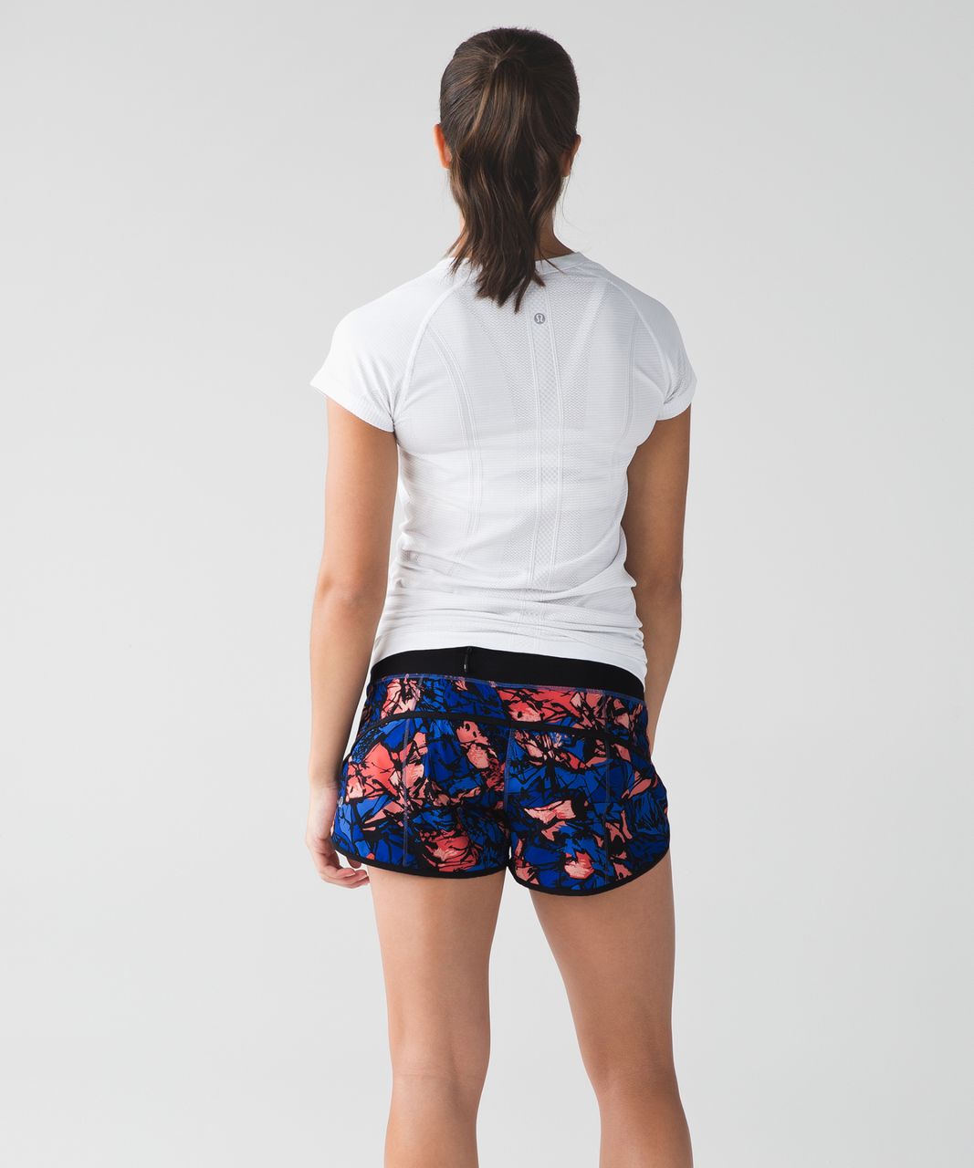 Lululemon Speed Short - Paint Storm Harbor Blue Multi / Black