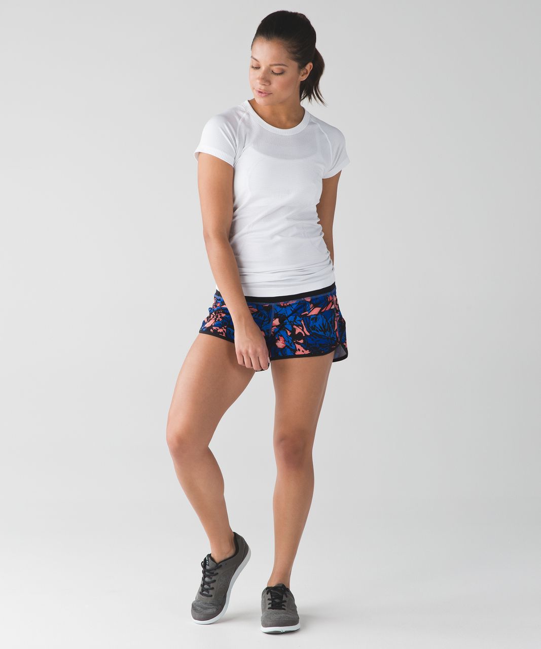 Lululemon Speed Short - Paint Storm Harbor Blue Multi / Black