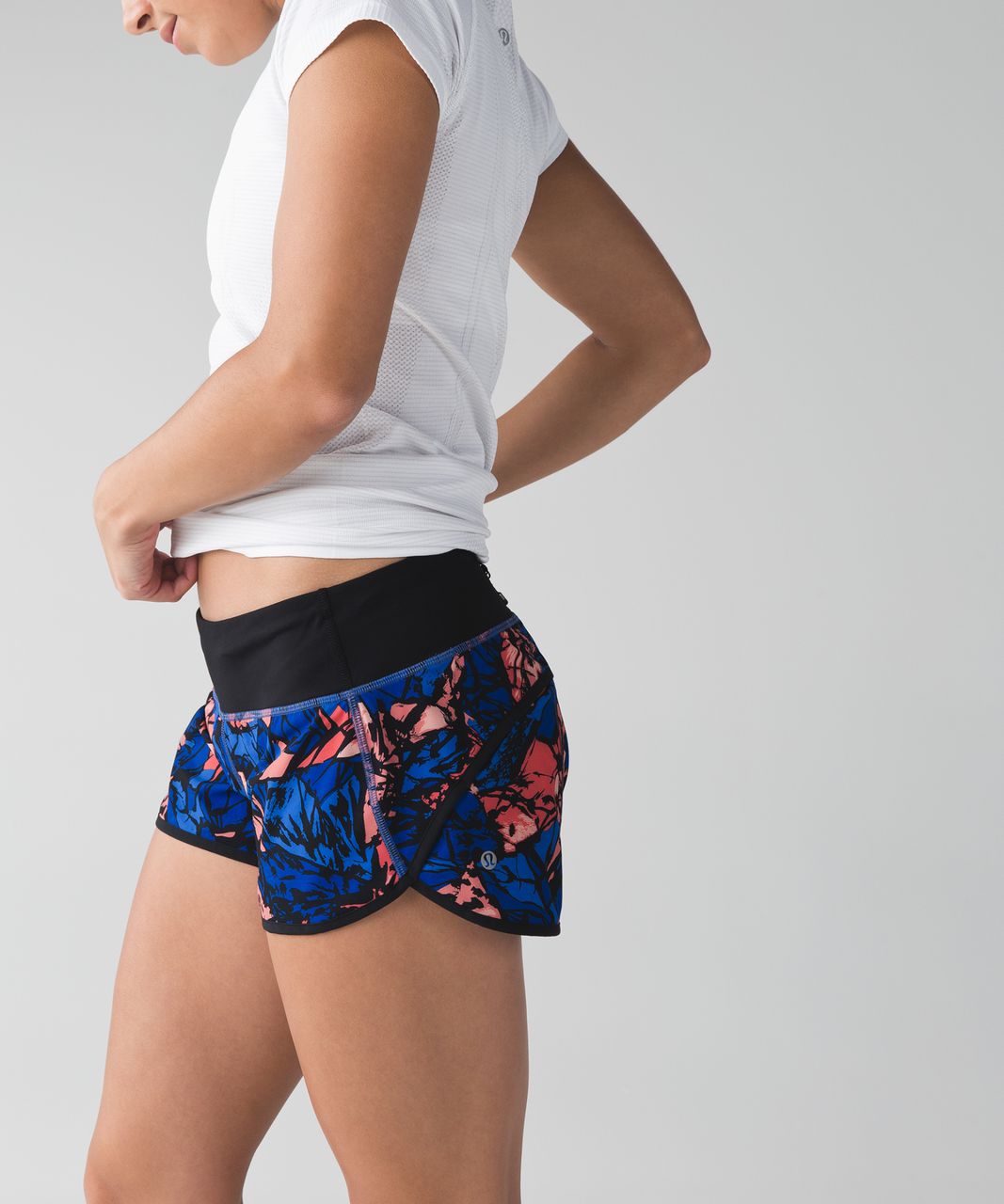 Lululemon Speed Short - Paint Storm Harbor Blue Multi / Black